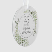 Feuilles Aquarelle Douce 25e Anniversaire (devant)