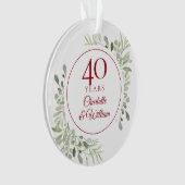 Feuilles aquarelle douce 40e anniversaire (devant)