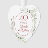 Feuilles aquarelle douce 40e anniversaire (devant)