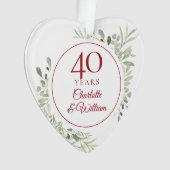 Feuilles aquarelle douce 40e anniversaire (devant)
