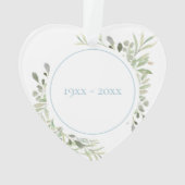 Feuilles Aquarelle Douce 60e Anniversaire (dos)