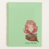 Feuilles aquarelle et caractère fille arbre (Devant)