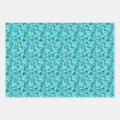 Feuilles aquarelles bleues et vertes (Devant 3)