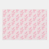 Feuilles aquarelles rose pastel élégantes et fanta (Devant)