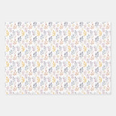 Feuilles Arc-en-Ciel Doux sur Fond Blanc (Devant 3)