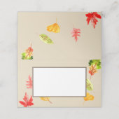 Feuilles automautomne tente cartes alimentaires (Extérieur déplié)