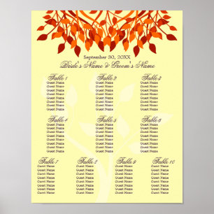 Feuilles automnales 11 x 14 Tableau de sièges