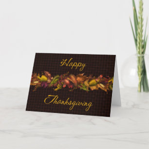 Feuilles automnales 2 :: Carte de voeux Bon thanks