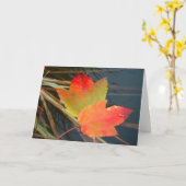 Feuilles automnales - carte (Fleur jaune)