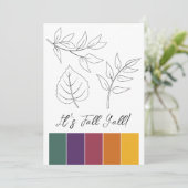 Feuilles automnales Cartes de contour avec Corresp (Debout devant)