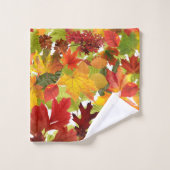 Feuilles automnales d'automne (Gant de toilette)
