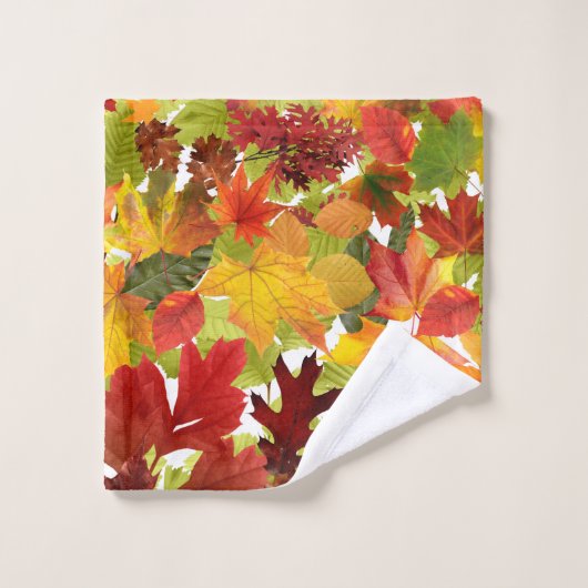 Feuilles automnales d'automne (Gant de toilette)