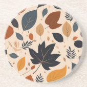 Feuilles automnales Dessous de verre en grès feuil (Devant)