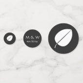 Feuilles automnales en table noire Confetti (Devant)