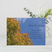 Feuilles automnales et Faire-part de mariage Ciel  (Debout devant)