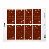 Feuilles automnales Étiquettes de mariage d'automn (Feuille entière)