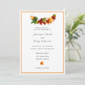 Feuilles automnales Personnaliser la Faire-part de (Debout devant)