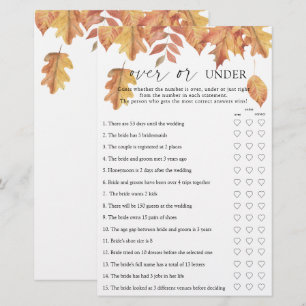Feuilles automnales - Plus ou sous la douche nupti