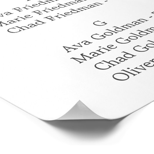 Feuilles automnales | Tableau de sièges alphabétiq (Coin)