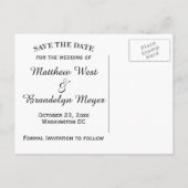 Feuilles Automne Enregistrer La Carte Date Post (Dos)