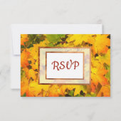 Feuilles Automne Mariage Automne Carte RSVP (Dos)