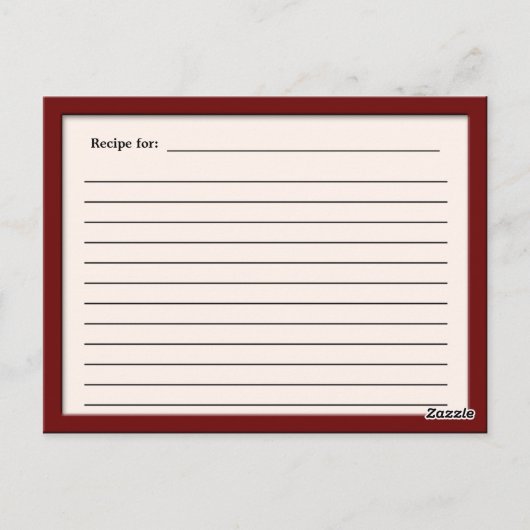 Feuilles Automne Thanksgiving Recette Cartes (Dos)