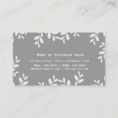 Feuilles blancs et Carte de visite botanique moder (Dos)