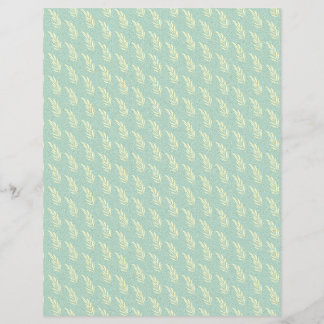 Feuilles blancs sur papier bleu texturé