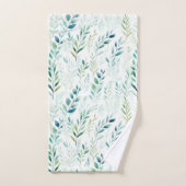 Feuilles blancs verts (Serviette à main)