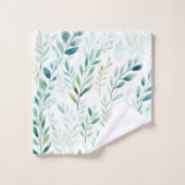 Feuilles blancs verts (Gant de toilette)