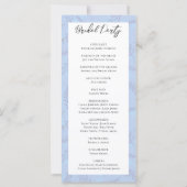 Feuilles bleu clair et programme de mariage du feu (Dos)