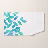 Feuilles bleu turquoise (Serviette à main)