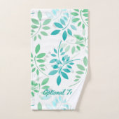 Feuilles bleu vert (Serviette à main)