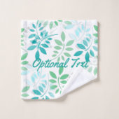 Feuilles bleu vert (Gant de toilette)