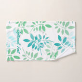 Feuilles bleu vert (Serviette à main)