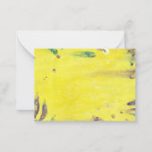 Feuilles Bleu Violet Monogramme sur Cartes de Note (Dos)