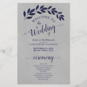 Feuilles bleus de la Marine sur le programme de ma (Devant)