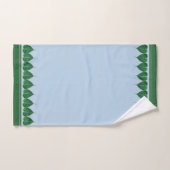 Feuilles Bodhi élégantes sur fond bleu clair (Serviette à main)