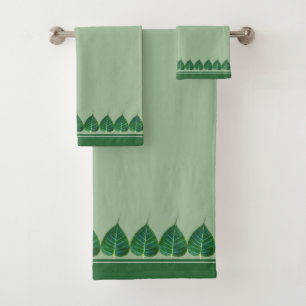 Feuilles Bodhi élégantes sur vert laurier clair