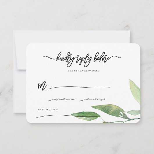 Feuilles Bohèmes RSVP (Devant)