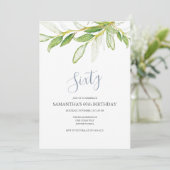 Feuilles botaniques 60e anniversaire Invitation (Debout devant)