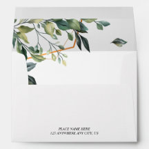Feuilles botaniques, mariage moderne à verdure