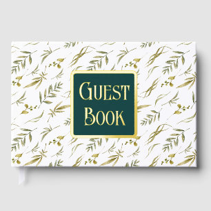 Feuilles botaniques mariages vertes motif feuille