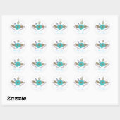 Feuilles botaniques & Stickers Fleur Bleue Turquoi (Feuille)