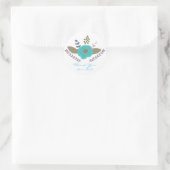 Feuilles botaniques & Stickers Fleur Bleue Turquoi (Sac)