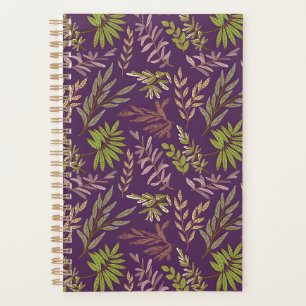 Feuilles botaniques : un dos violet époustouflant