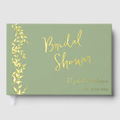 Feuilles Botaniques Vert Sauge Mariage (Recto)