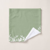 Feuilles botaniques verts de Sage (Gant de toilette)