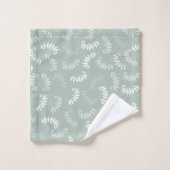 Feuilles botaniques verts turquoises (Gant de toilette)