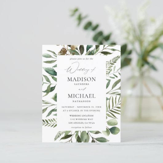 Feuilles budgétaires et Mariage rustique Eucalyptu (Debout devant)